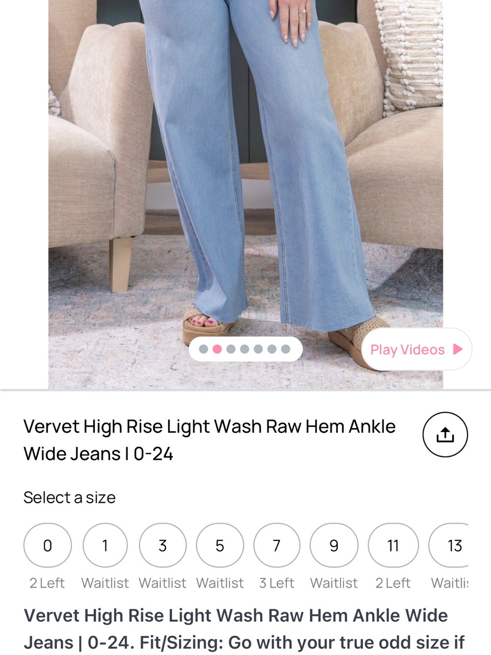 Vervet High-Rise Light Wash Wide-Leg Jeans